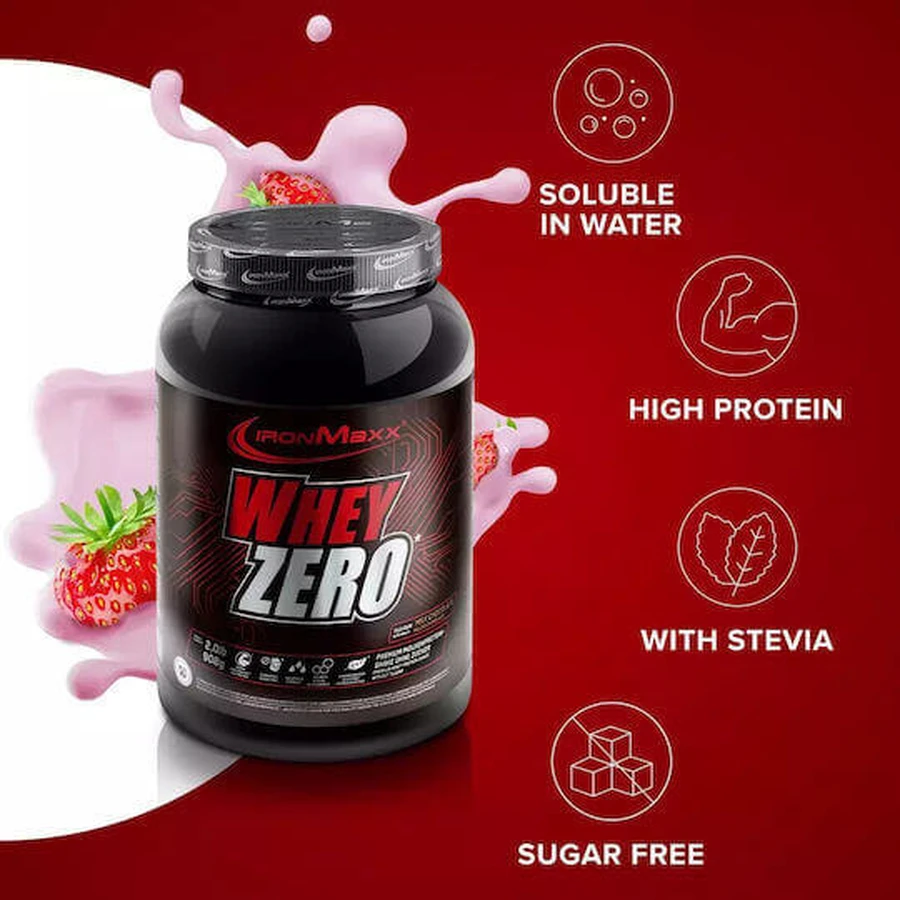 IronMaxx Whey Zero Whey Органический сывороточный протеин со вкусом клубники 908 гр.: цены и характеристики