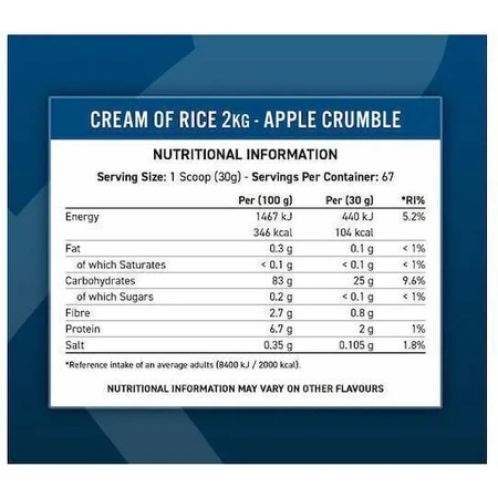 Applied Nutrition Cream Of Rice Специальная диетическая добавка 2000 гр Малиновые волны: цены и характеристики