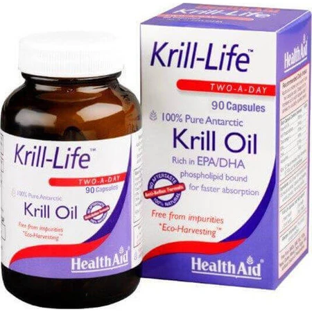 Health Aid Krill Life Two A Day Krill Oil Suitable for Children 90 caps Unflavoured: цены и характеристики