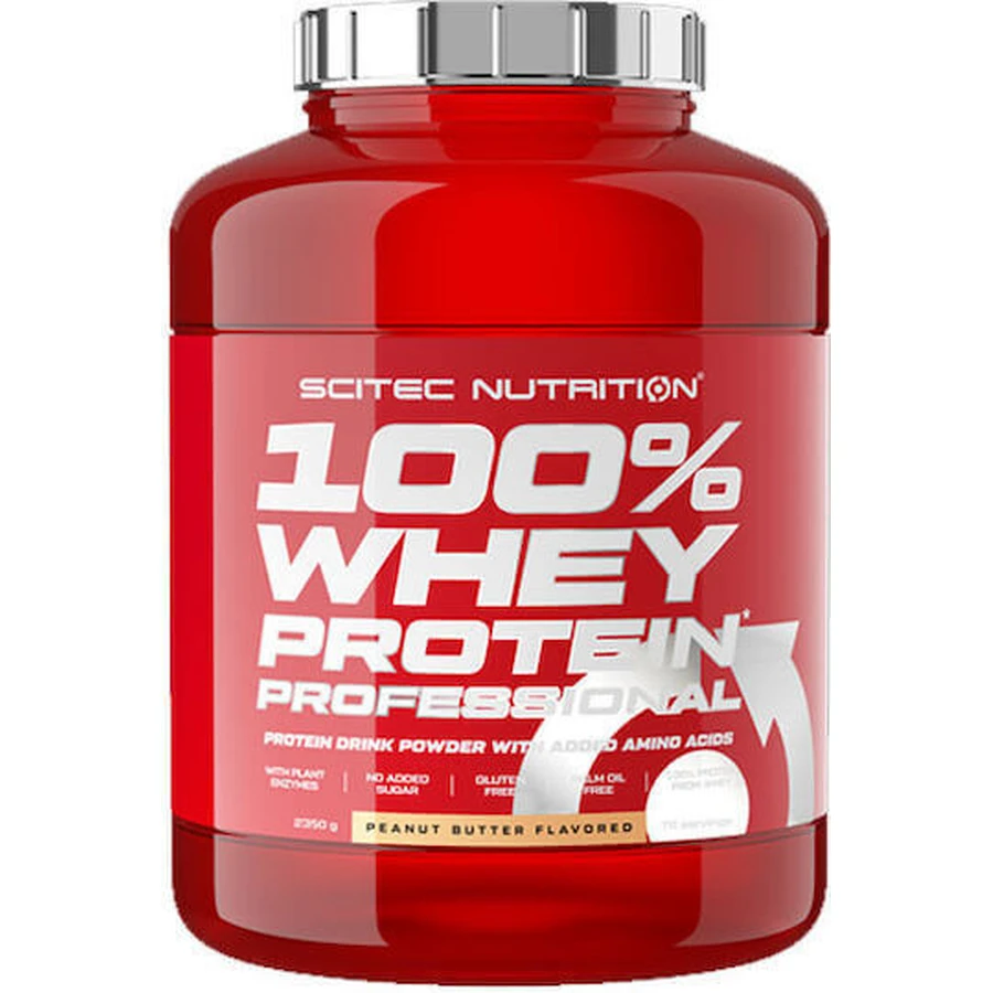 Scitec Nutrition 100% Whey Protein Професійний сироватковий протеїн без глютену зі смаком арахісового масла 2,35 кг: ціни та характеристики