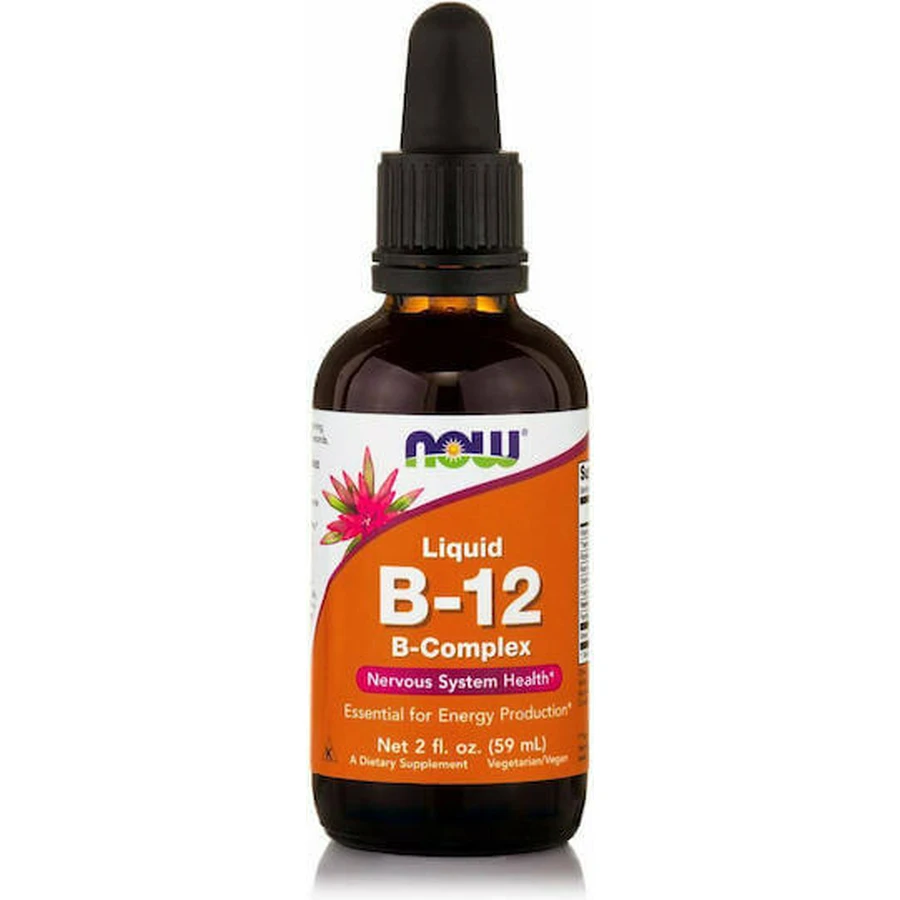 Now Foods Рідкий вітамін В-12 для здоров'я нервової системи 59мл: ціни та характеристики