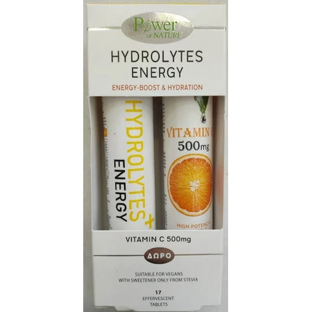 Power Of Nature Hydrolytes Energy & Vitamin C 500mg 2x18,5 шипучих таблеток: цены и характеристики