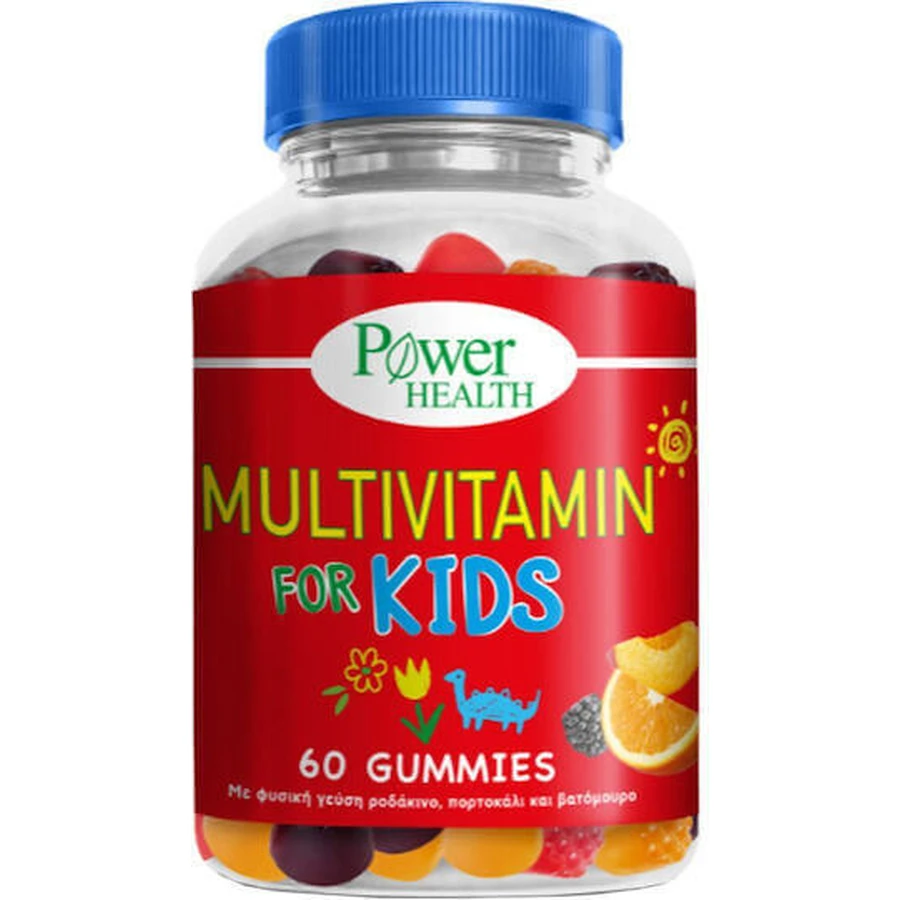 Power Health Multvitamin for Kids Мультивитамины Ροδάκινο, Πορτοκάλι & Βατόμουρο 60 желейных конфет: цены и характеристики