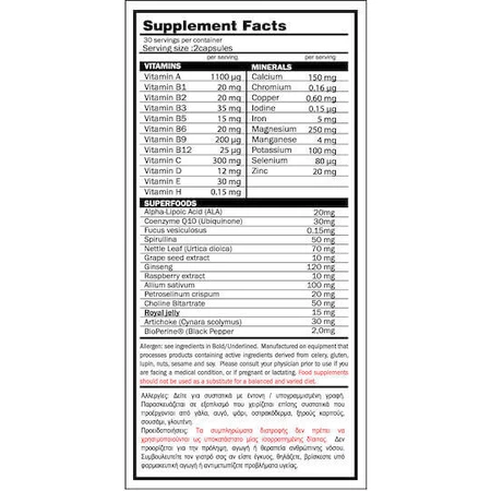 GoldTouch Nutrition MVC MVC Real Vitamins Мультивітаміни для імунітету, нервової системи та здоров'я птахів 60 капс.: ціни та характеристики