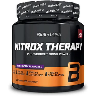 Biotech USA Nitrox Therapy Предтреніровочний напій з аміноенергетичною сумішшю для передтренувальних напоїв 340гр Синій грейпфрут