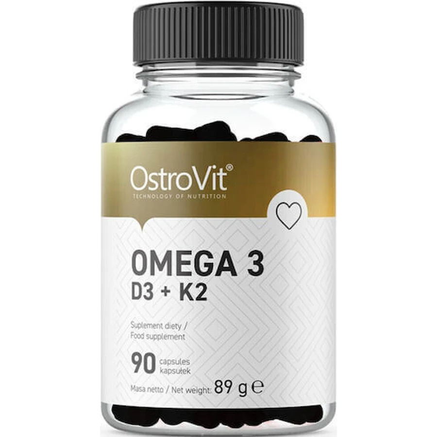 OstroVit Омега 3 D3 + K2 риб'ячий жир 90 капс. без смаку: ціни та характеристики