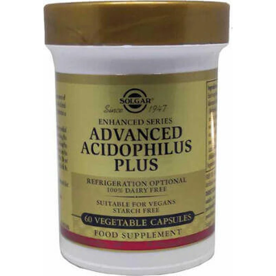 Пробіотик Solgar Advanced Acidophilus Plus 120 рослинних капсул: ціни та характеристики