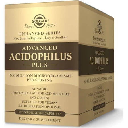 Пробіотик Solgar Advanced Acidophilus Plus 120 рослинних капсул: ціни та характеристики