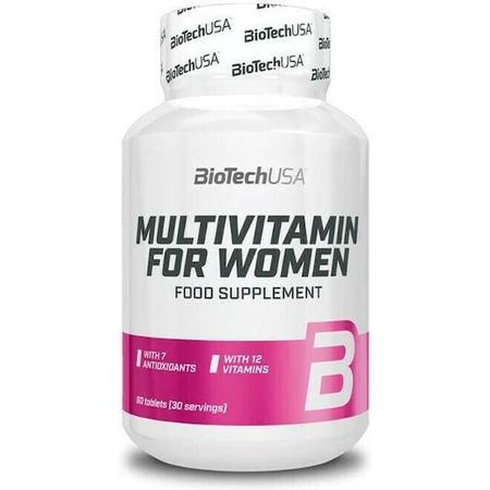 Biotech USA Мультивитамины для женщин Мультивитамины для энергии, укрепления иммунной системы и антиоксидантного действия 60 таблеток: цены и характеристики