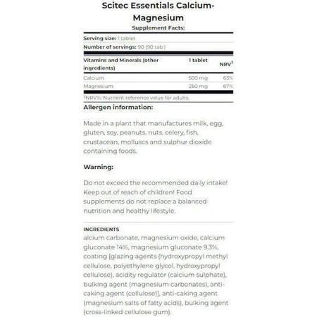 Scitec Nutrition Calcium Magnesium 90 таблеток: ціни та характеристики