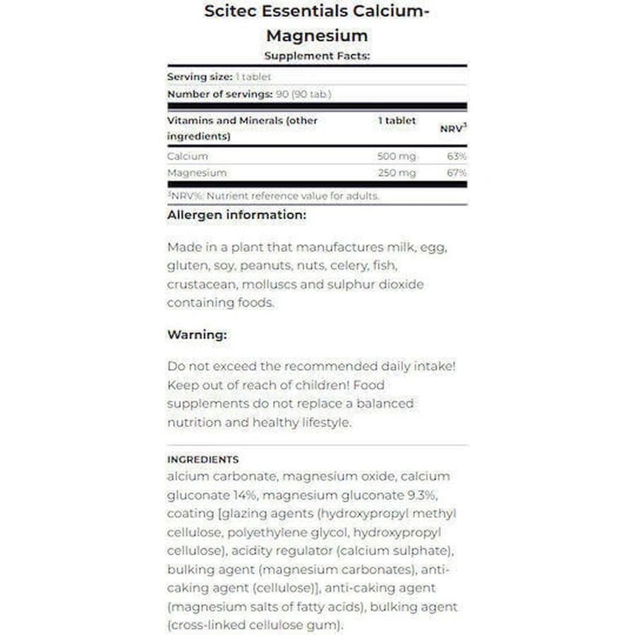 Scitec Nutrition Calcium Magnesium 90 таблеток: ціни та характеристики
