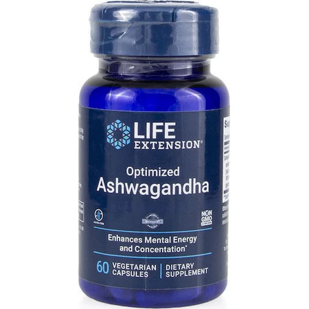 Life Extension Оптимизированный экстракт ашвагандхи 60 растительных капсул: цены и характеристики