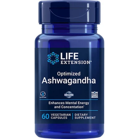 Life Extension Оптимизированный экстракт ашвагандхи 60 растительных капсул: цены и характеристики