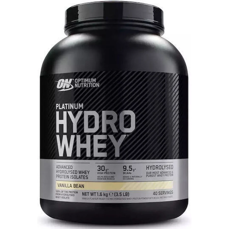 Optimum Nutrition Platinum Hydro Whey Protein Сироватковий протеїн без глютену зі смаком ванільних бобів 1,6 кг: ціни та характеристики