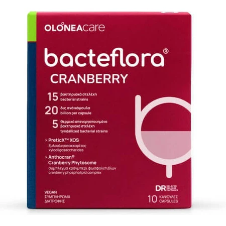 Пробіотик Olonea Bacteflora Журавлина 10 рослинних капсул: ціни та характеристики