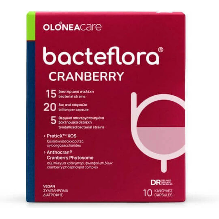 Пробіотик Olonea Bacteflora Журавлина 10 рослинних капсул: ціни та характеристики