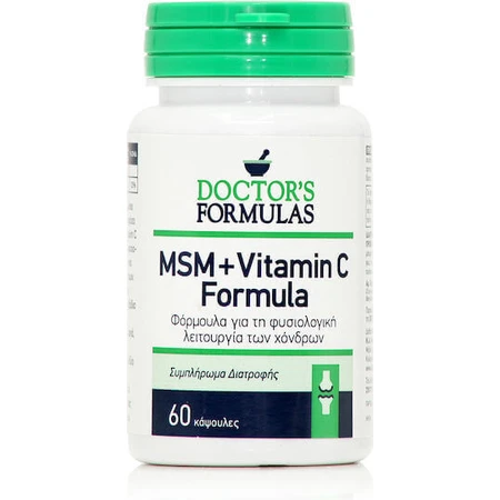 Doctor's Formulas Msm + Вітамін С добавка для здоров'я суглобів та кісток 60 капс.: ціни та характеристики