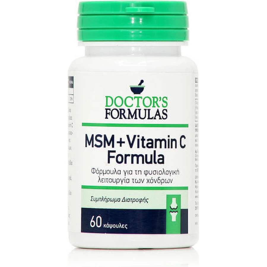 Doctor's Formulas Msm + Вітамін С добавка для здоров'я суглобів та кісток 60 капс.: ціни та характеристики