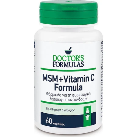 Doctor's Formulas Msm + Вітамін С добавка для здоров'я суглобів та кісток 60 капс.: ціни та характеристики