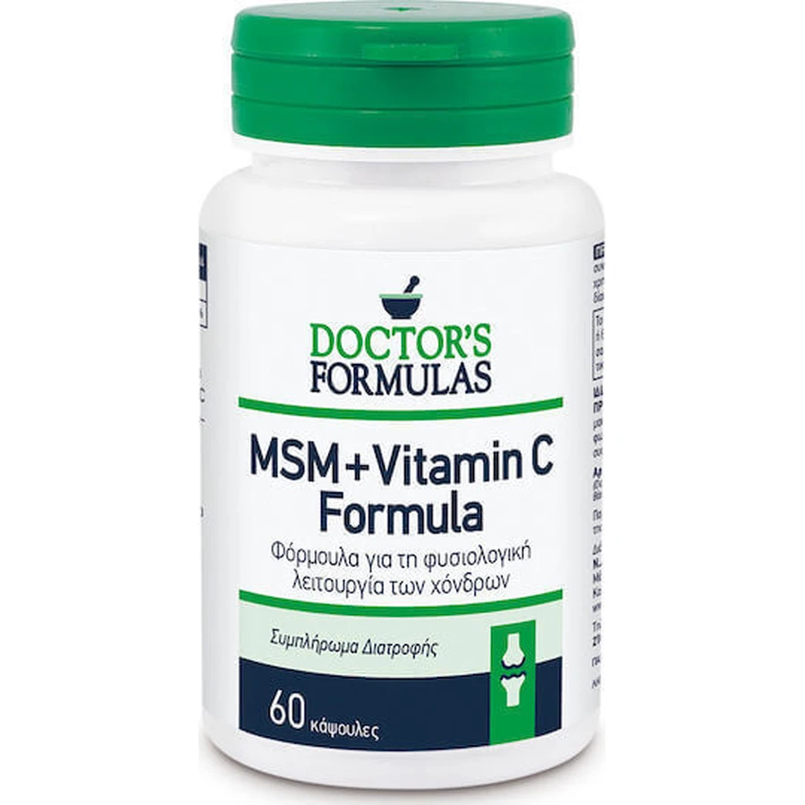 Doctor's Formulas Msm + Вітамін С добавка для здоров'я суглобів та кісток 60 капс.: ціни та характеристики