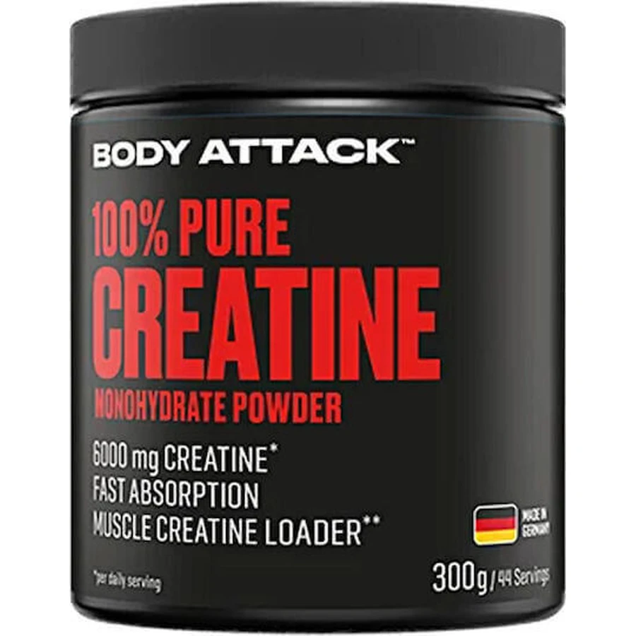 Body Attack 100% чистий креатин 6000мг без смаку 300гр: ціни та характеристики
