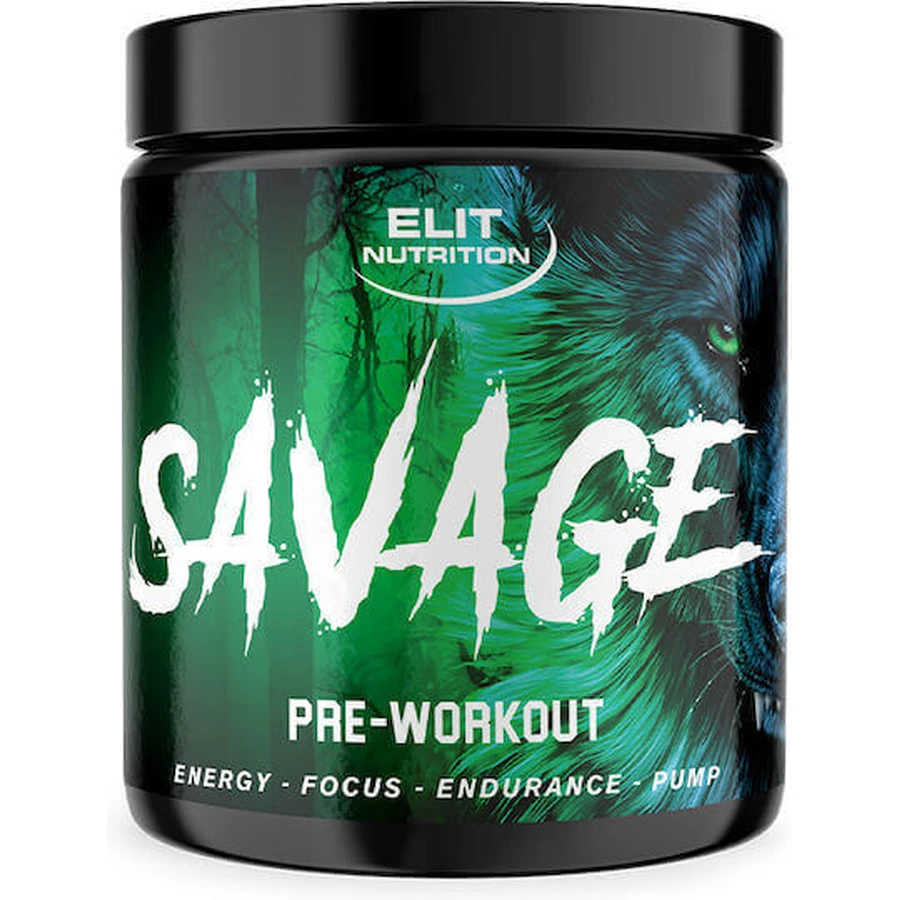Elit Nutrition Savage Savage Предтреніровочная добавка до їжі перед тренуванням 300гр Кисле яблуко: ціни та характеристики