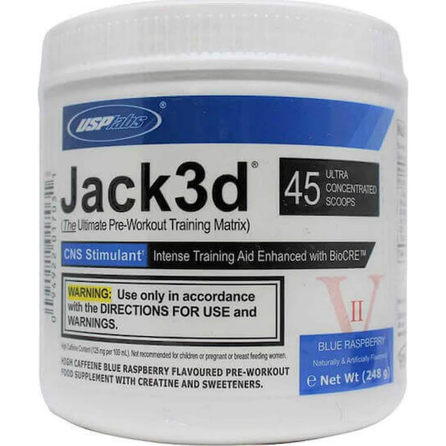 USP Labs Jack3d Jack3d Pre Workout Supplement 248gr Blue Raspberry: цены и характеристики