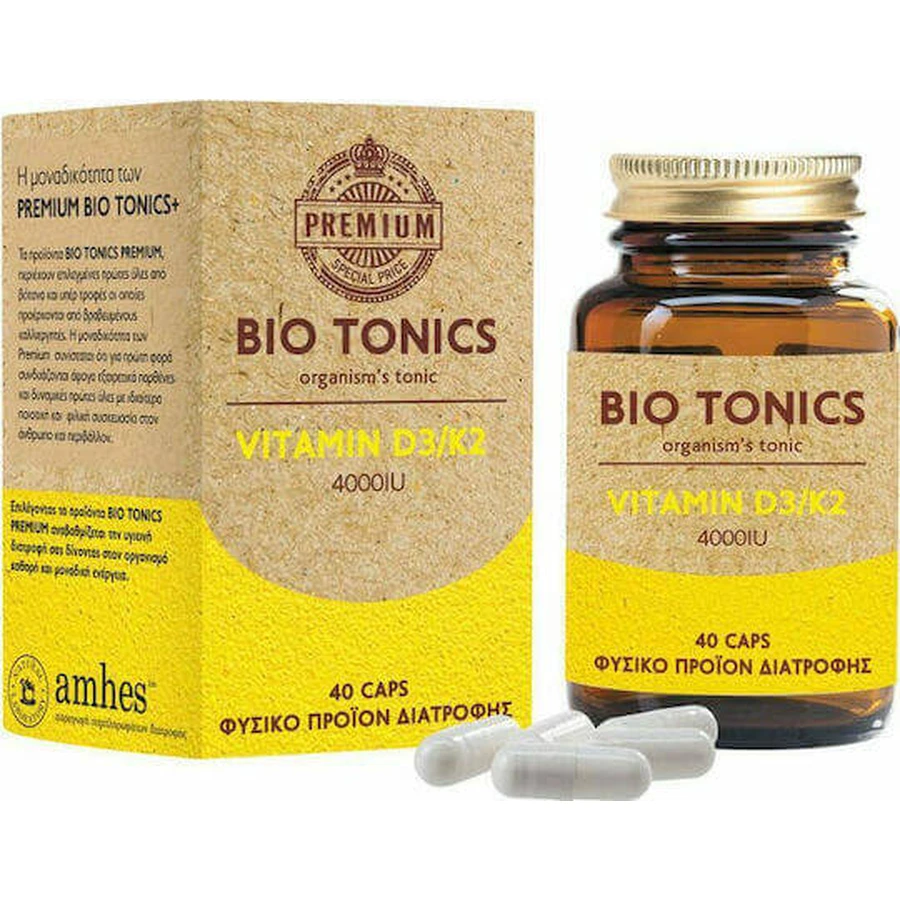 Bio Tonics Преміум вітамін D3/K2 для підтримки імунітету та здоров'я яєць 4000iu 40 капс.: ціни та характеристики