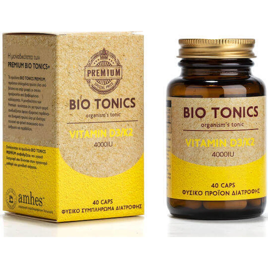 Bio Tonics Преміум вітамін D3/K2 для підтримки імунітету та здоров'я яєць 4000iu 40 капс.: ціни та характеристики