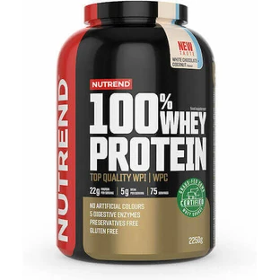 Nutrend 100% сироватковий протеїн без глютену зі смаком кокосового білого шоколаду 2,25 кг