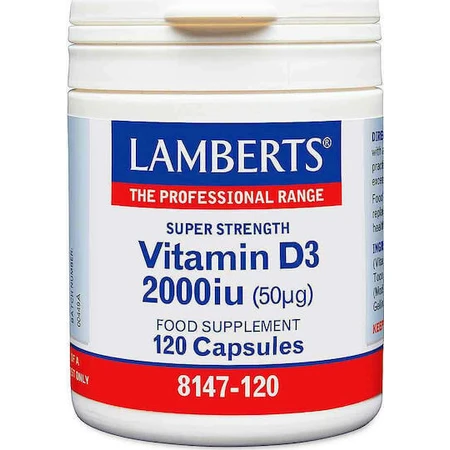 Lamberts Vitamin D3 Вітамін для підтримки імунітету та здоров'я яєць 2000iu 120 капс.: ціни та характеристики
