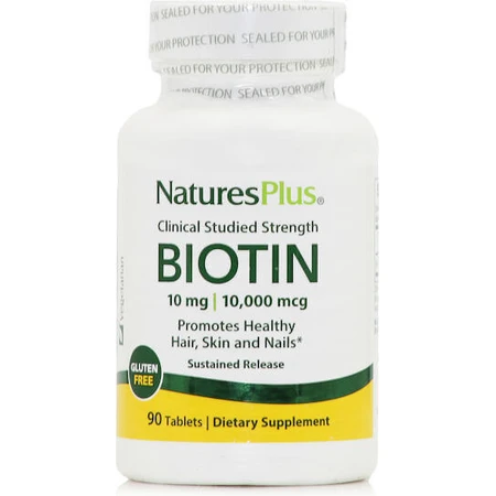 Nature's Plus Клінічна сила вітаміну біотину для волосся, шкіри та нігтів 10 мг 90 таблеток: ціни та характеристики