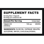 Fire & Spear Vit D3 Зміцнення імунітету та здоров'я яєць Vit D3 4000iu підходить для дорослих 50+ 60 капс.: ціни та характеристики