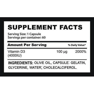 Fire & Spear Vit D3 Иммуноукрепляющий и яичный витамин 4000iu подходит для взрослых 50+ 60 капс