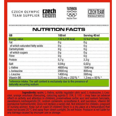 Nutrend BCAA Liquid 500ml Orange: ціни та характеристики