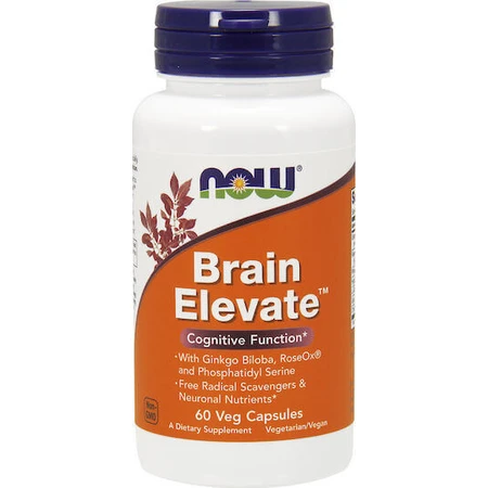 Now Foods Brain Elevate Вегетарианская добавка для памяти 60 вегетарианских капсул: цены и характеристики