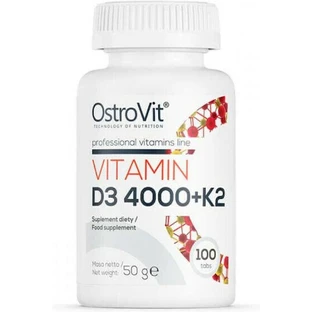 OstroVit Витамин D3 4000 + K2 для укрепления иммунной системы и здоровья яиц 4000iu 100 таблеток