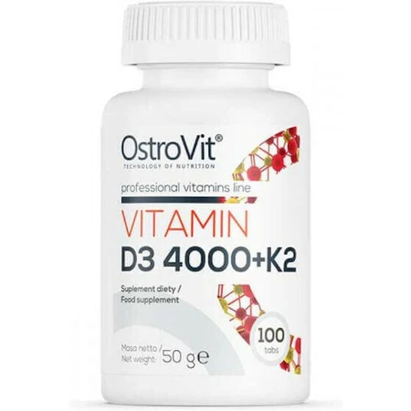 OstroVit Вітамін D3 4000 + К2 для зміцнення імунної системи та здоров'я яєць 4000iu 100 таблеток: ціни та характеристики