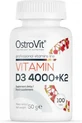 OstroVit Вітамін D3 4000 + К2 для зміцнення імунної системи та здоров'я яєць 4000iu 100 таблеток