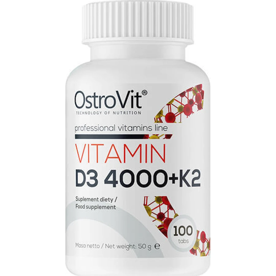 OstroVit Вітамін D3 4000 + К2 для зміцнення імунної системи та здоров'я яєць 4000iu 100 таблеток: ціни та характеристики