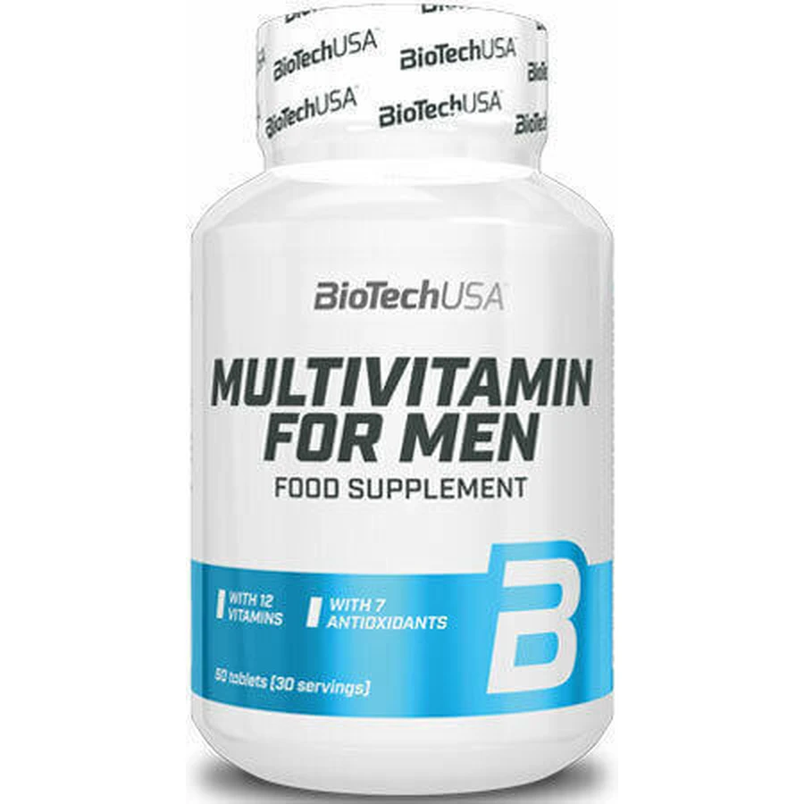 Biotech USA Multivitamin Для чоловіків Полівітамінний комплекс з антиоксидантною дією 60 таблеток: ціни та характеристики