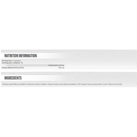 Scitec Nutrition Гинкго Билоба 100 капс: цены и характеристики