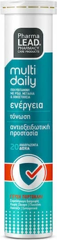 Мультивітамінний комплекс Pharmalead Multi Daily для енергії, зміцнення імунної системи та здоров'я яєць апельсин 20 x 1 шипучі таблетки