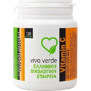 Vivo Verde Вітамін С Вітамін для зміцнення імунітету, шкіри та антиоксидантної дії 980 мг 120 капс.