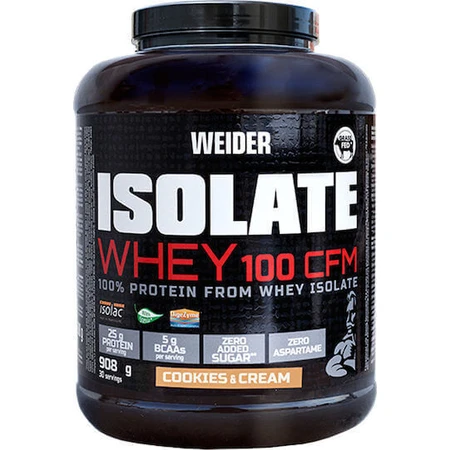 Weider Whey Isolate Сывороточный протеин 100 CFM со вкусом печенья и сливок 908 гр.: цены и характеристики