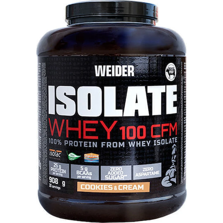 Weider Whey Isolate Сывороточный протеин 100 CFM со вкусом печенья и сливок 908 гр.: цены и характеристики