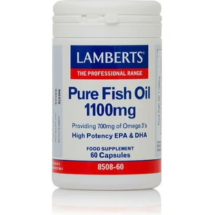 Lamberts Pure Fish Oil Високоефективний риб'ячий жир з ЕПК та ДГК 1100 мг 60 капс.