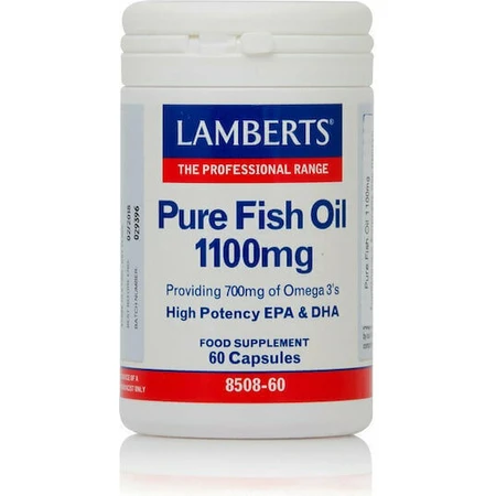 Lamberts Pure Fish Oil Високоефективний риб'ячий жир з ЕПК та ДГК 1100 мг 60 капс.: ціни та характеристики