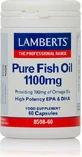 Lamberts Pure Fish Oil High Potency EPA and DHA Fish Oil 1100mg 60 caps