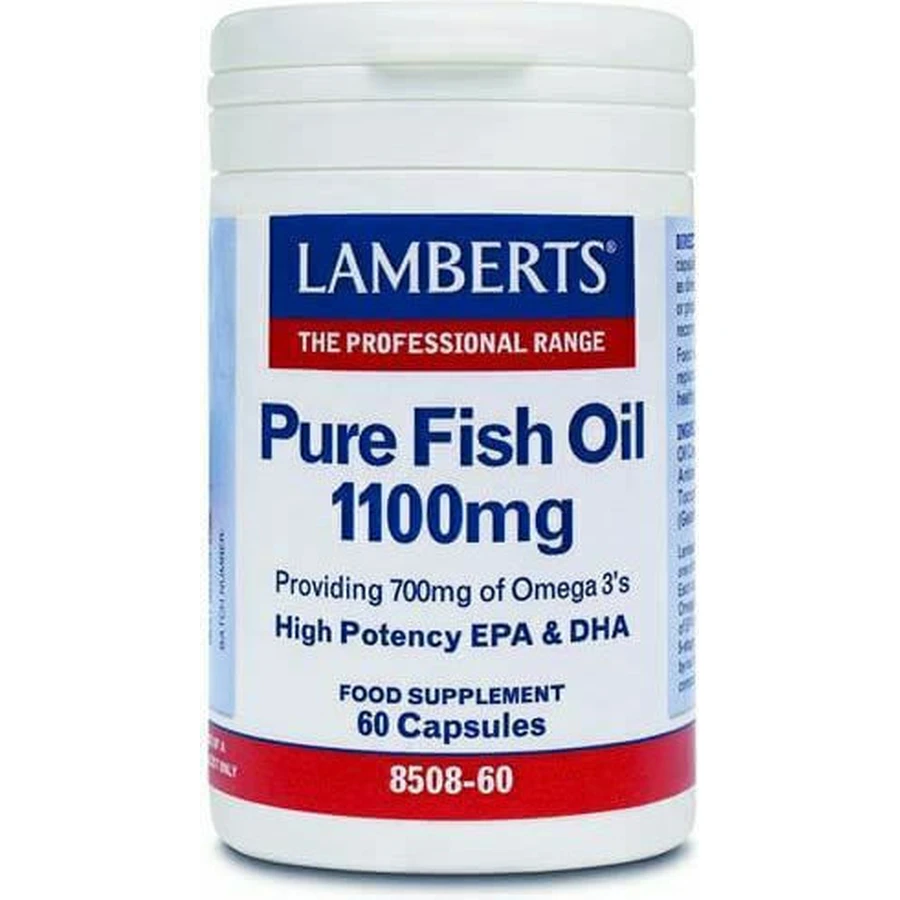 Lamberts Pure Fish Oil Високоефективний риб'ячий жир з ЕПК та ДГК 1100 мг 60 капс.: ціни та характеристики